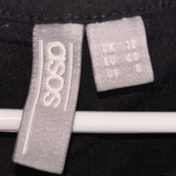 New SUPER Sexy ASOS Black Super Soft Slit Black Sexy Casual Mini Dress - Picture 9 of 12